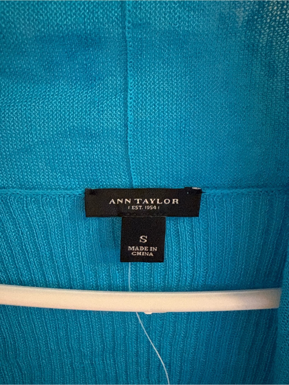 Ann Taylor Short Sleeve Turquoise Open-Front Cardigan NWT - Picture 2 of 14